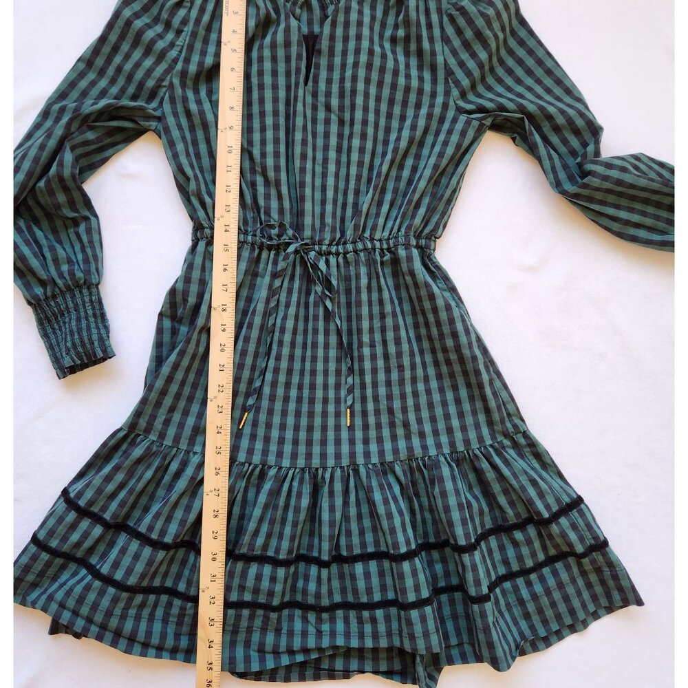 Draper James RSVP Green Black Gingham Dress Holiday Christmas Winter Cute Small - Picture 8 of 10